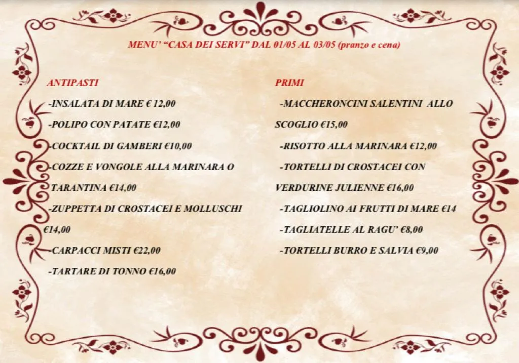 Menu_La Casa dei Servi_Castel Bolognese_image_1