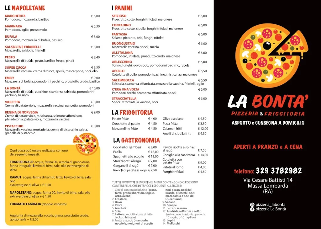 Menu_Ristorante Pizzeria la Bontà_Massa Lombarda_image_3