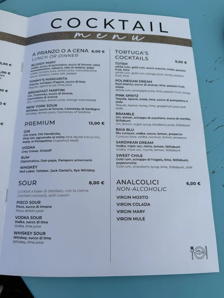 Menu_Baia Blu La Tortuga Restaurant_Aglientu_image_2