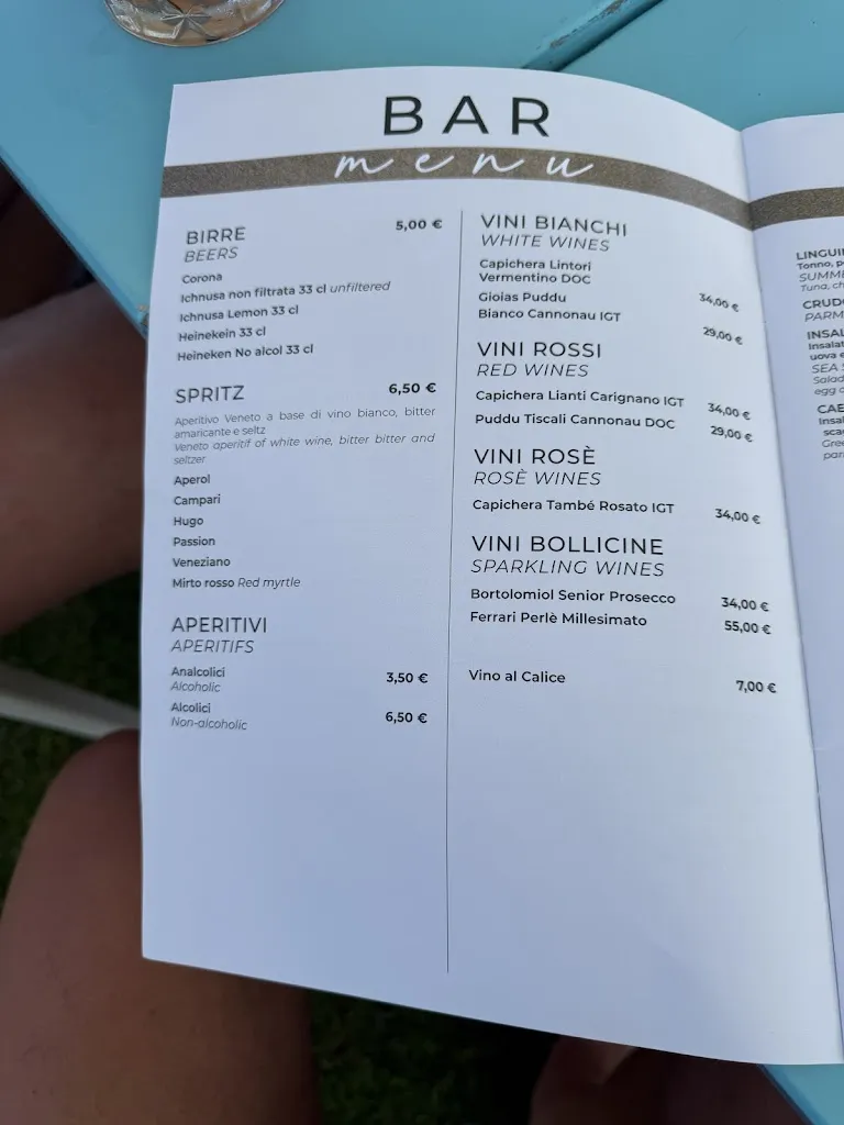 Menu_Baia Blu La Tortuga Restaurant_Aglientu_image_4