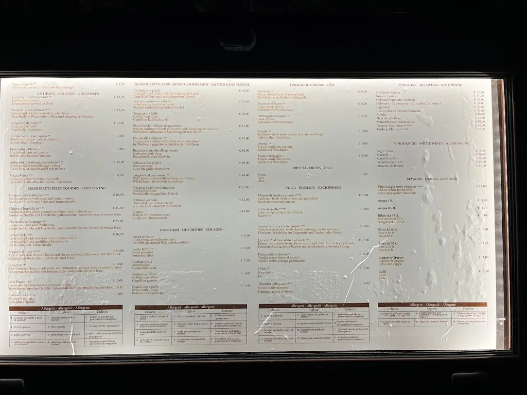 Menu_La Gallurese_Aggius_image_2