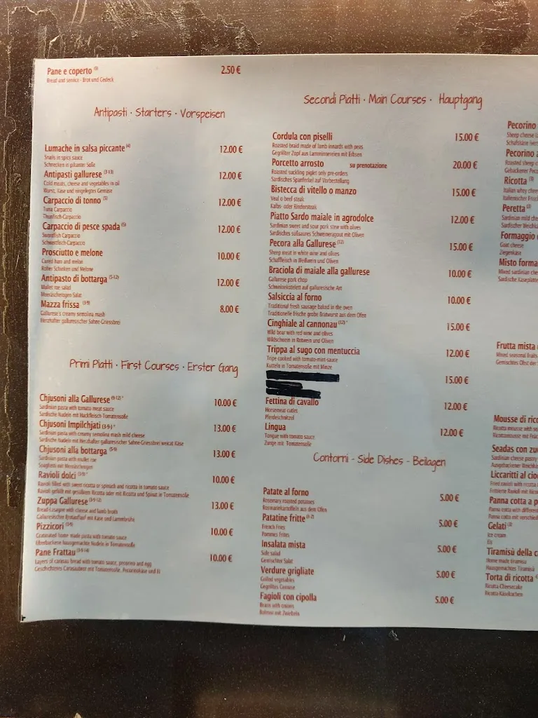 Menu_La Gallurese_Aggius_image_3