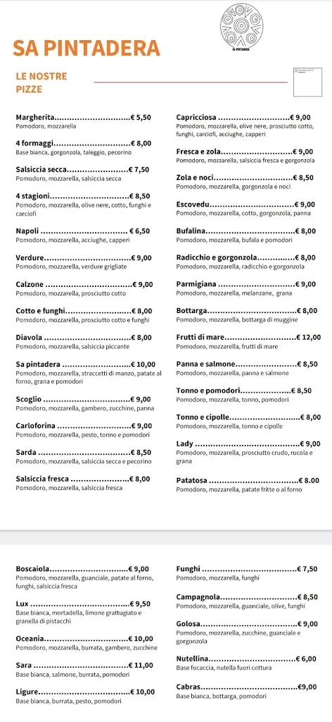 Menu_Pizzeria Sa Pintadera_Albagiara_image_1
