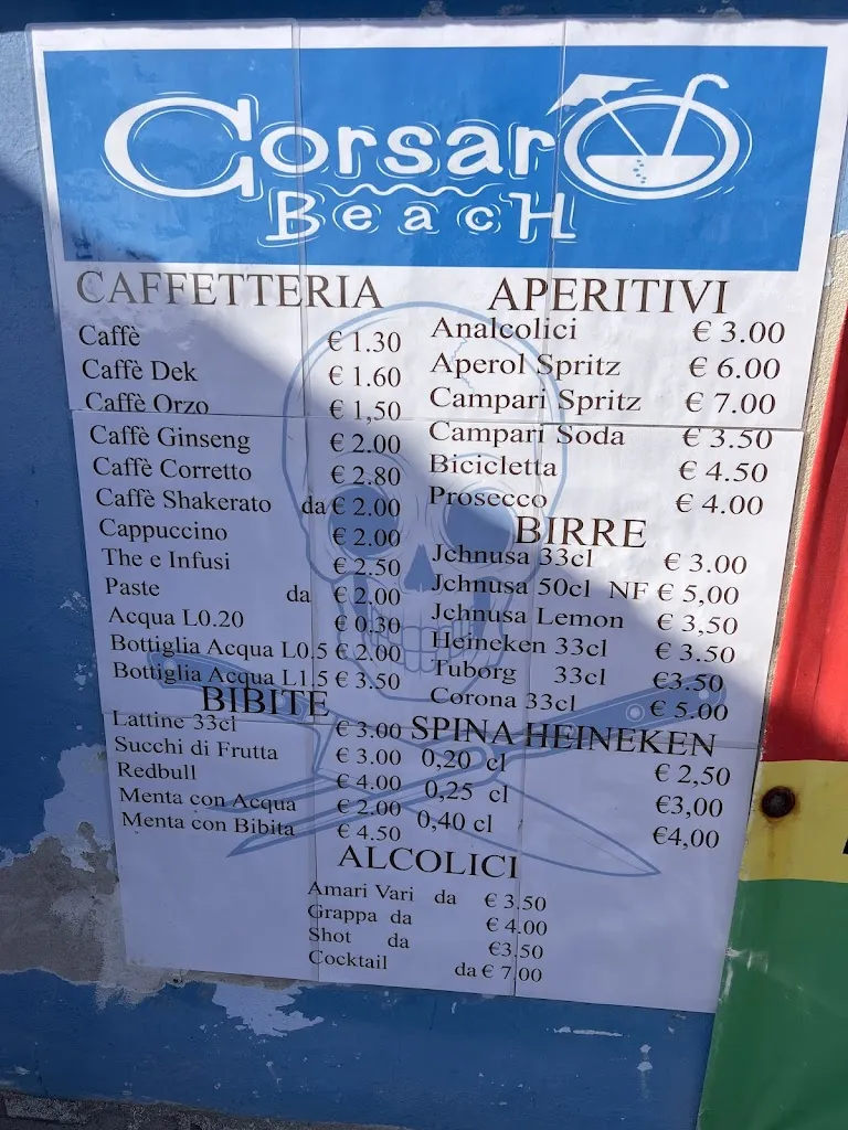 Menu_Corsaro Beach_Arborea_image_1