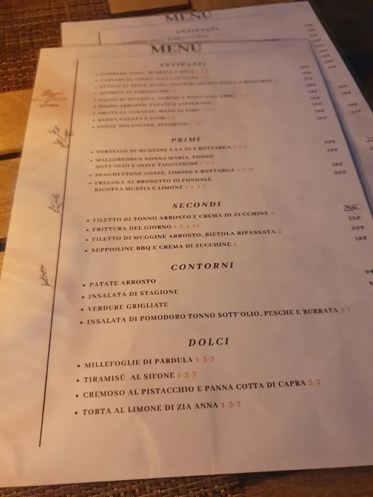 Menu_Osteria Bepi Da Guia_Arbatax_image_1