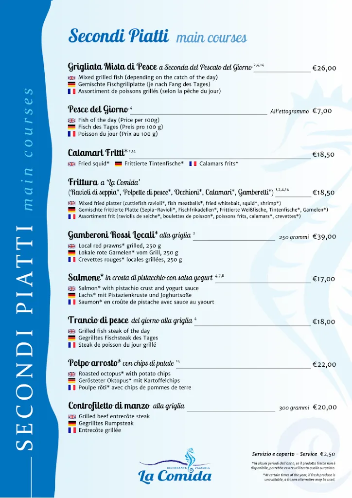 Menu_La Comida Ristorante Pizzeria_Arbatax_image_3