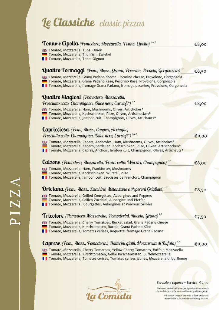 Menu_La Comida Ristorante Pizzeria_Arbatax_image_4