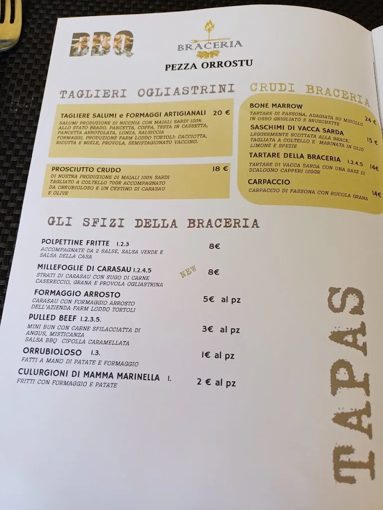 Braceria Pezza Orrostu • Steak House Tortoli_Arbatax_menu_image_1