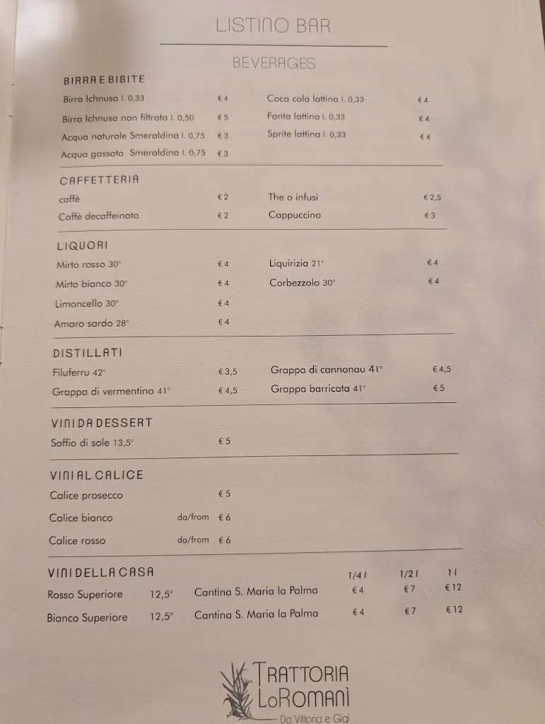 Menu_Trattoria Lo Romanì_Alghero_image_1