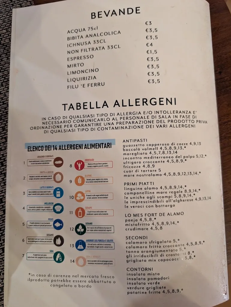 Menu_ALAMO - Cucina di Mare Sardo Catalana_Alghero_image_2