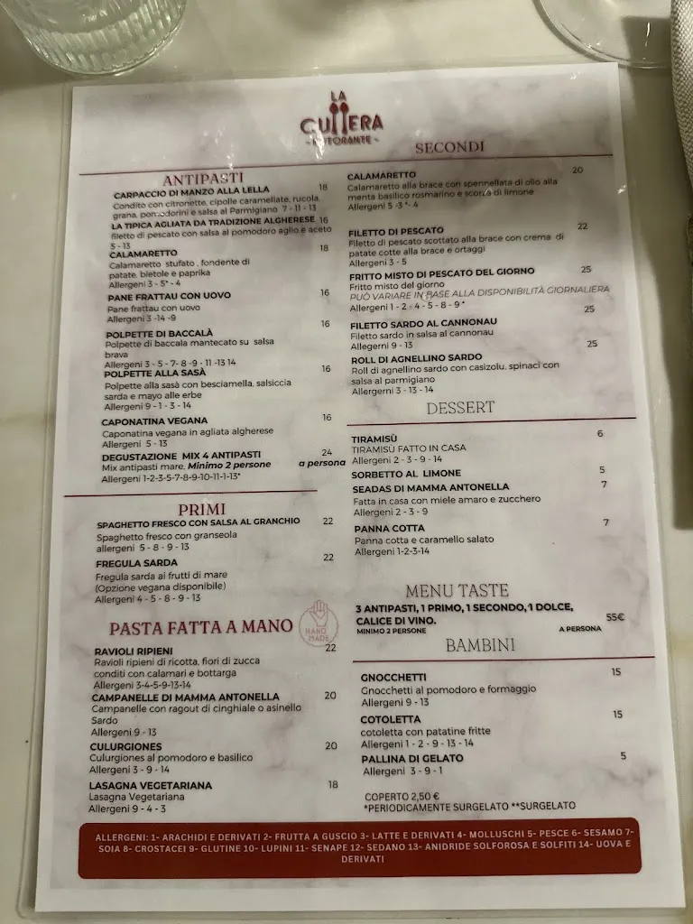 Menu_Ristorante La Cullera_Alghero_image_4