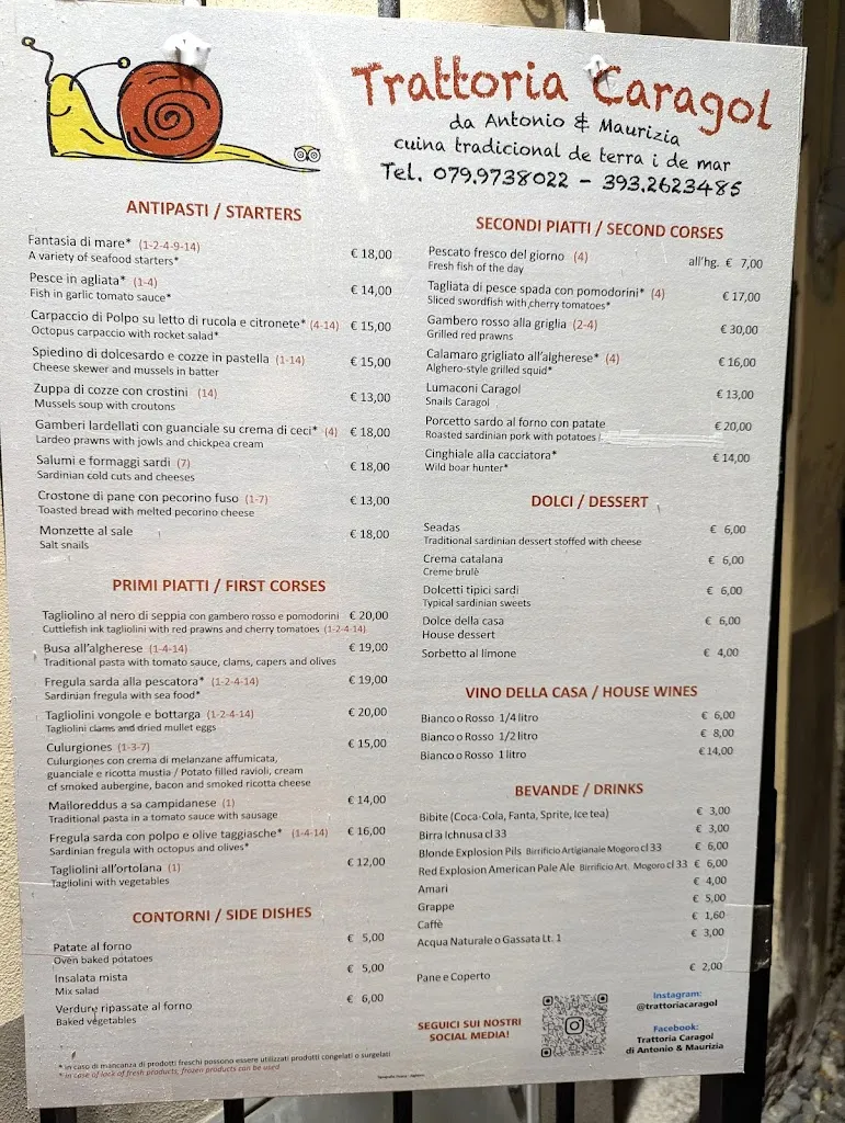 Menu_Trattoria Caragol_Alghero_image_2