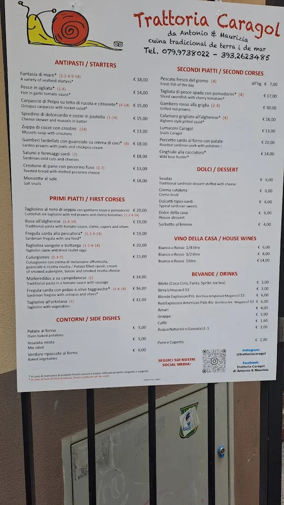 Menu_Trattoria Caragol_Alghero_image_3