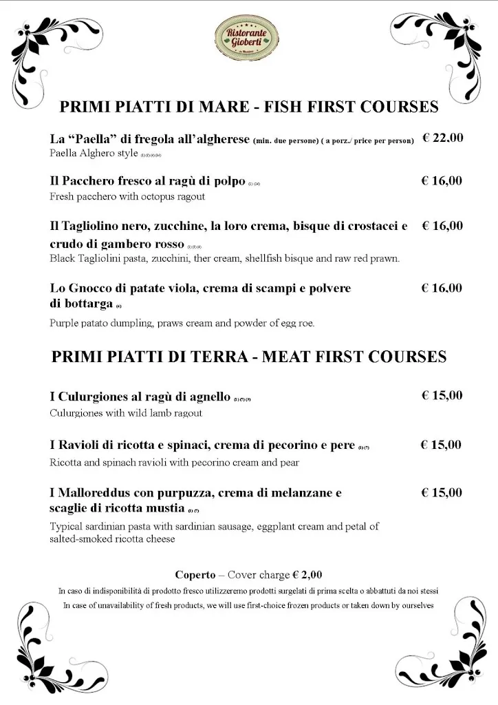 Menu_Ristorante Gioberti_Alghero_image_1