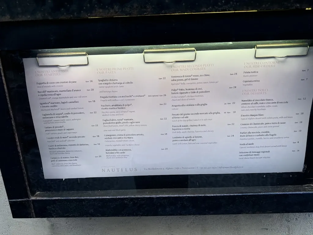 Menu_Ristorante di Pesce Nautilus_Alghero_image_4
