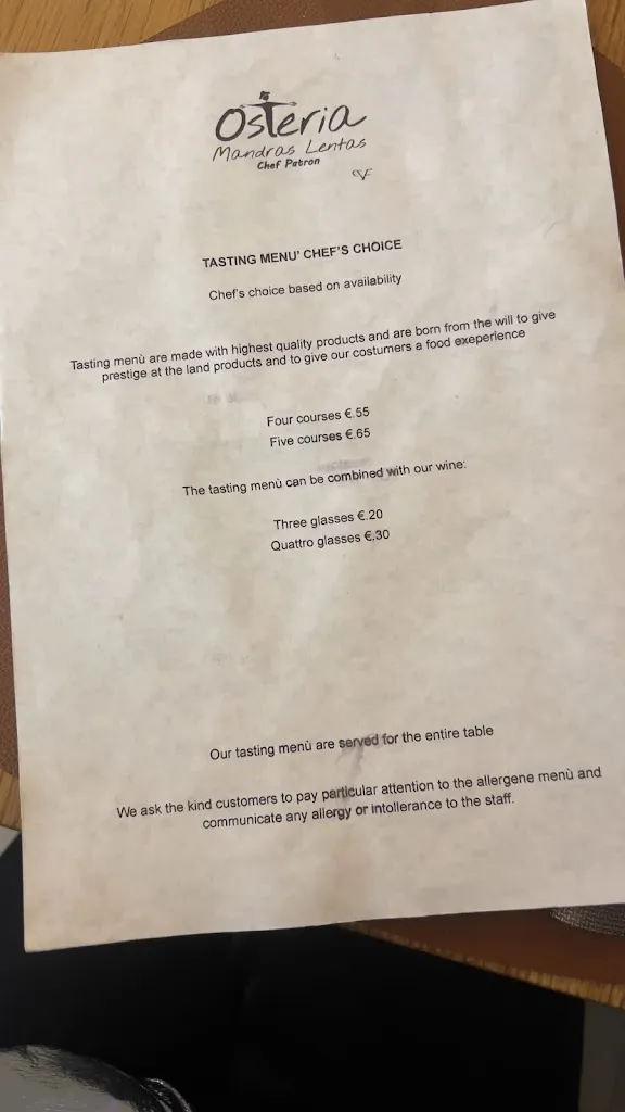 Menu_Ristorante Osteria Mandras Lentas_Alghero_immagine_3