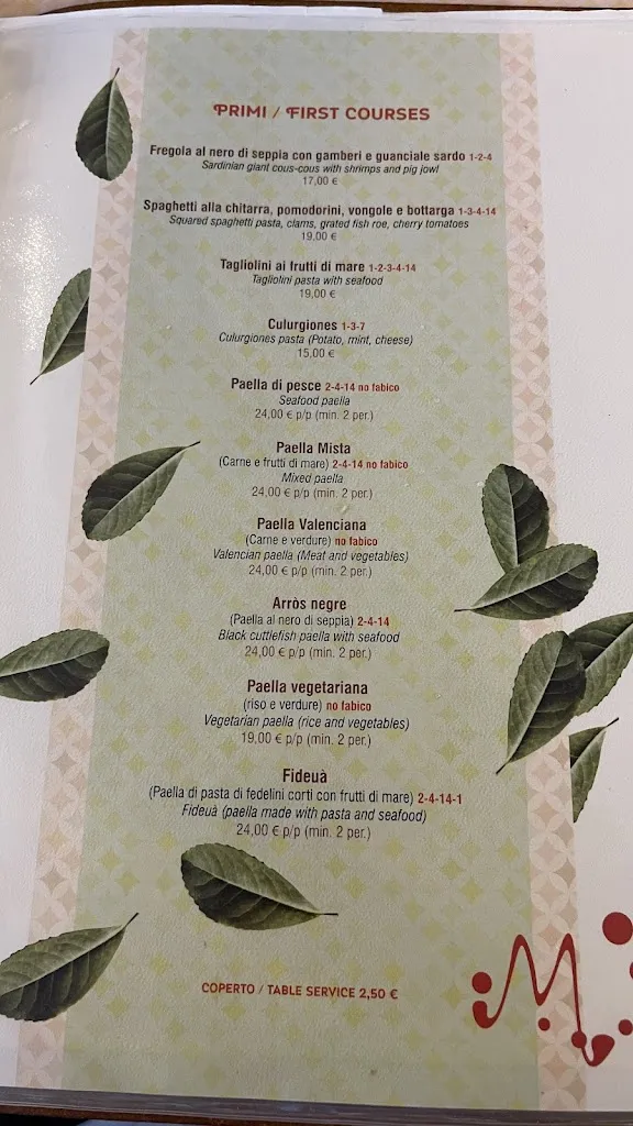 Menu_Morizzio Grill & Restaurant_Alghero_image_1