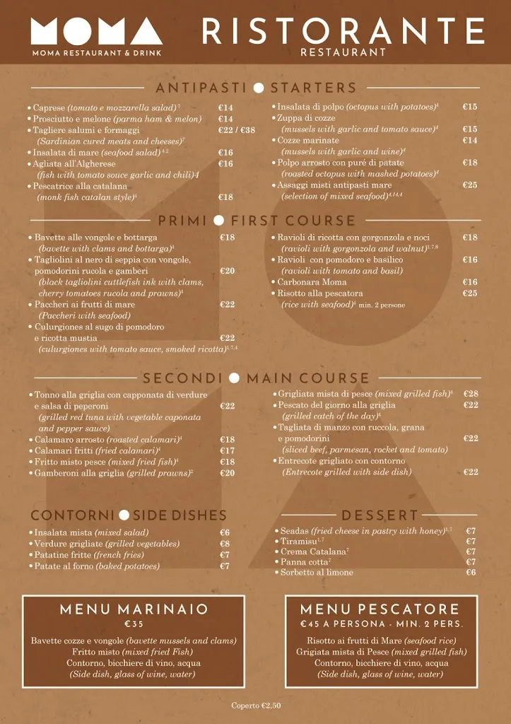 Menu_MOMA Restaurant_Alghero_image_2