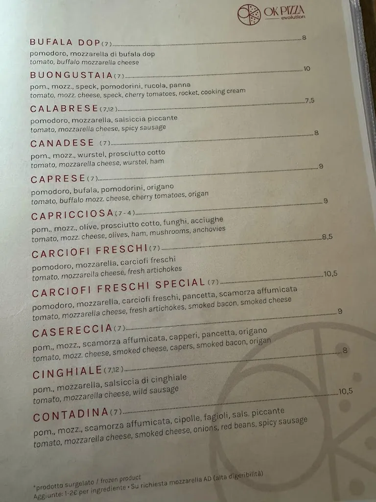 Menu_Ok Pizza Evolution - Ristorante Pizzeria_Alghero_image_1