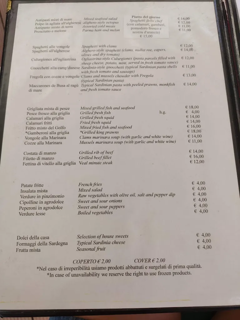 Menu_Ristorante Trattoria Maristella_Alghero_immagine_3