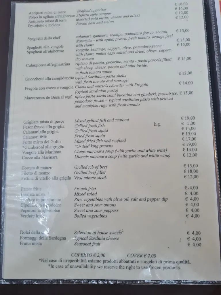Menu_Ristorante Trattoria Maristella_Alghero_immagine_4