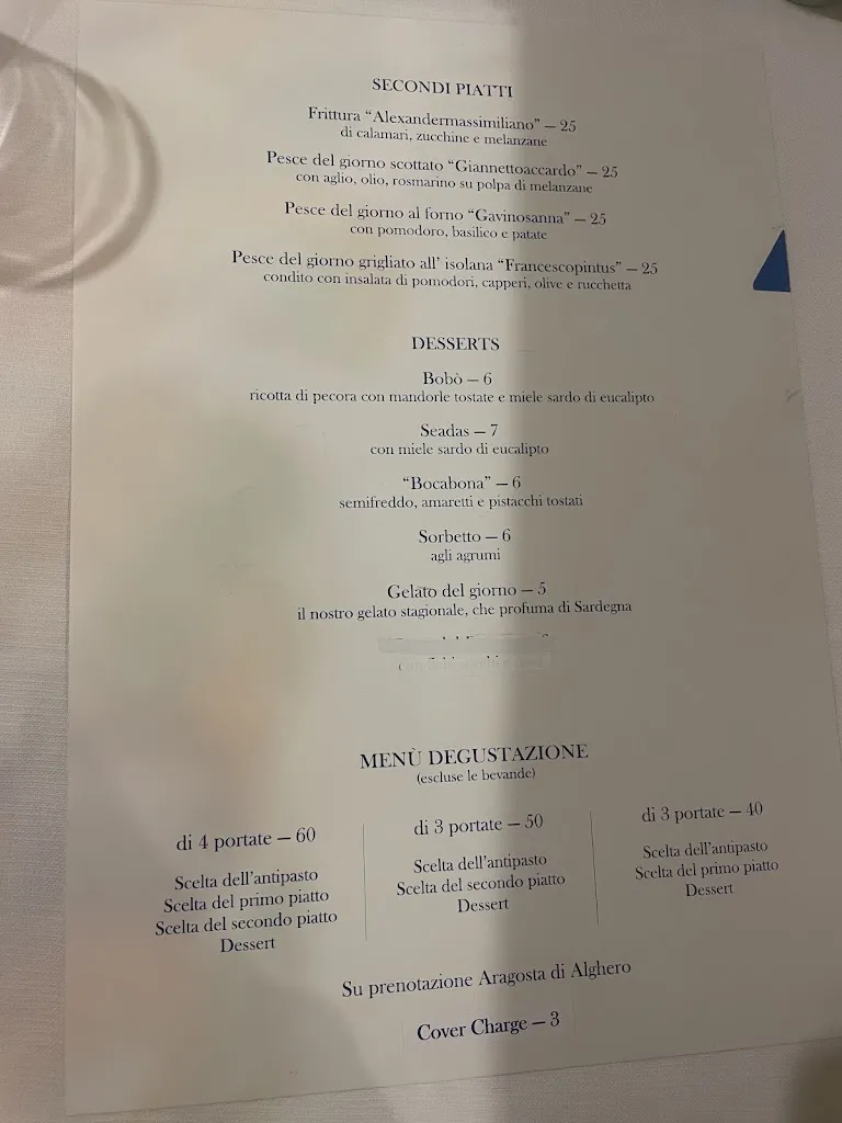 Menu_Ristorante di Pesce Il Pavone_Alghero_image_3