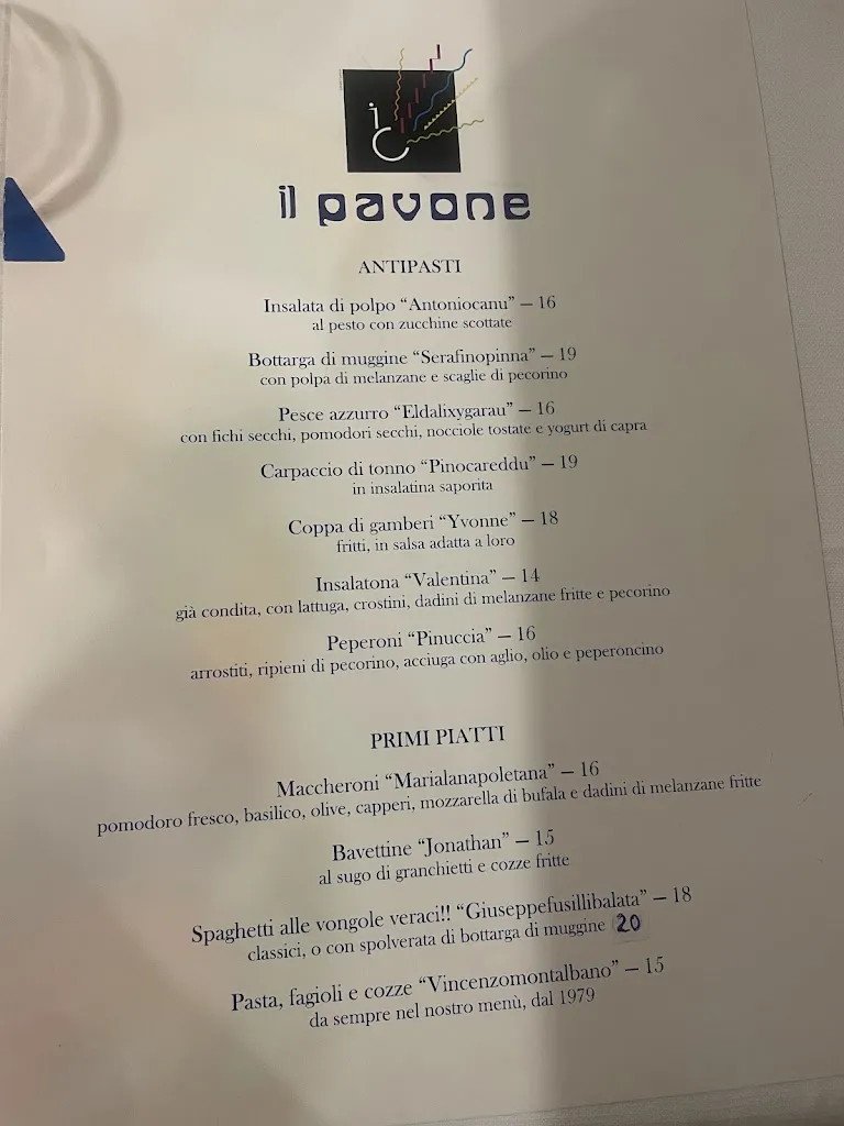 Menu_Ristorante di Pesce Il Pavone_Alghero_image_4