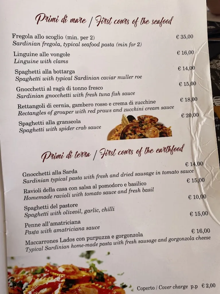 Menu_Lo Chalet Ristorante Wine & Bar_Alghero_image_1