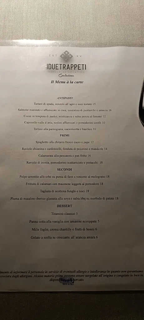 Menu_I Due Trappeti_Galatina_image_1