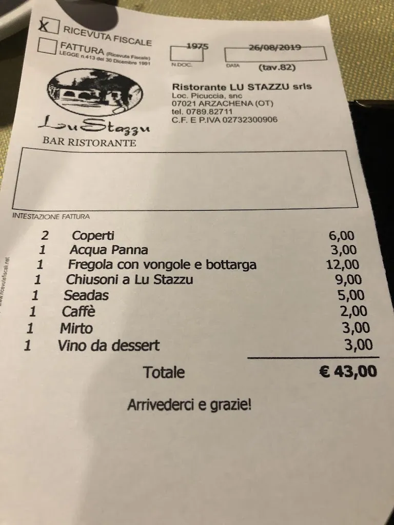 Menu_Ristorante Lu Stazzu L'Originale Arzachena_Arzachena_image_3