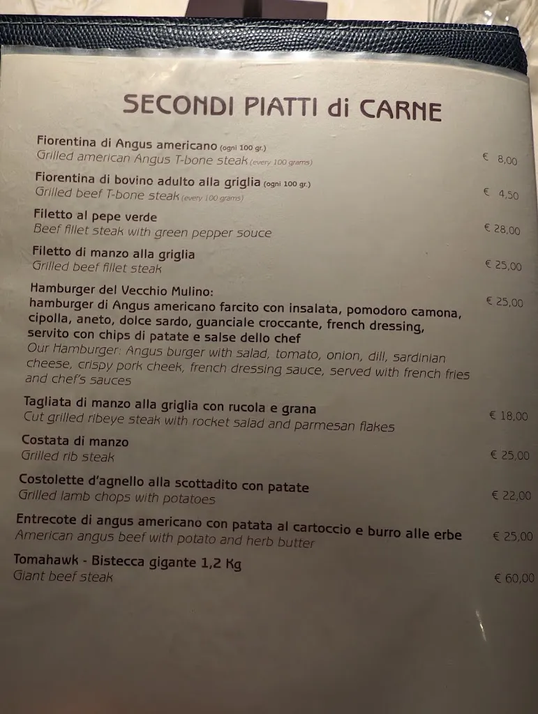 Menu_Il Vecchio Mulino_Arzachena_image_1