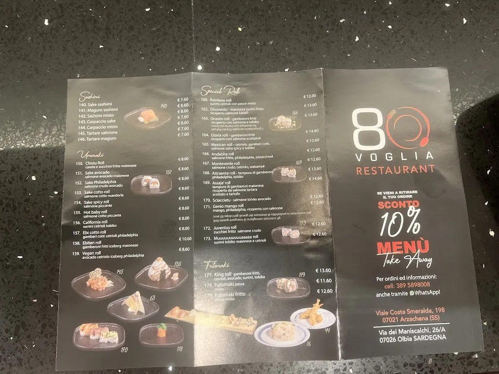 Menu_80 voglia restaurant_Arzachena_immagine_4