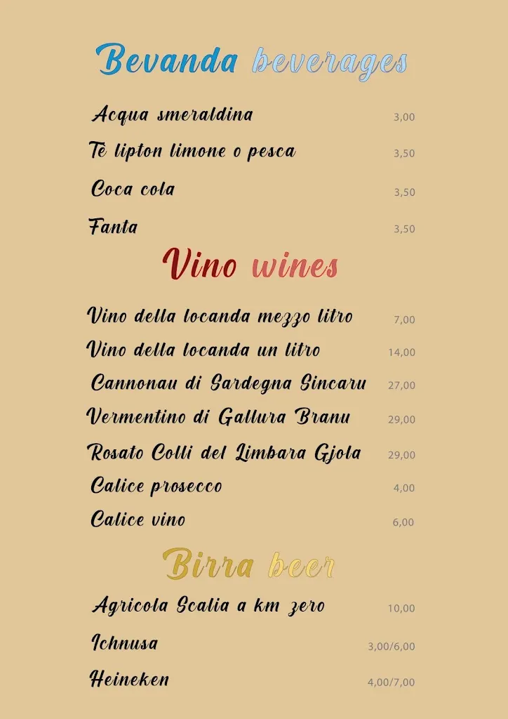 Menu_Ristorante & Affitta camere - Locanda Domus De Vida_Arzachena_image_3