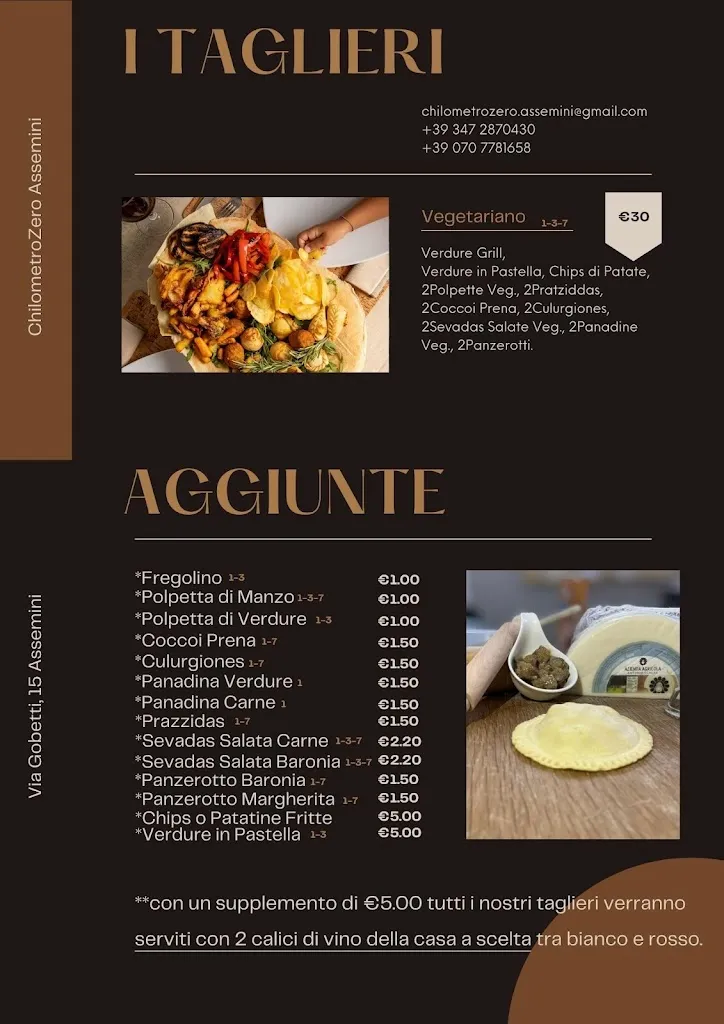 Menu_Chilometro ZERO Bar ristorante gelateria_Assemini_image_1