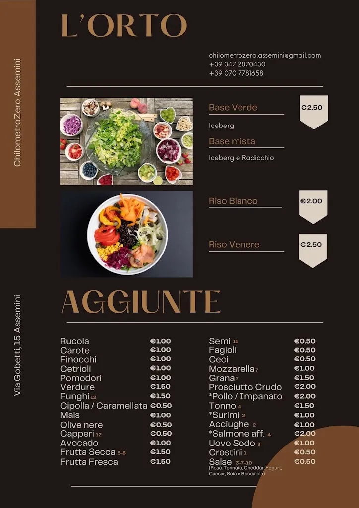 Menu_Chilometro ZERO Bar ristorante gelateria_Assemini_image_3