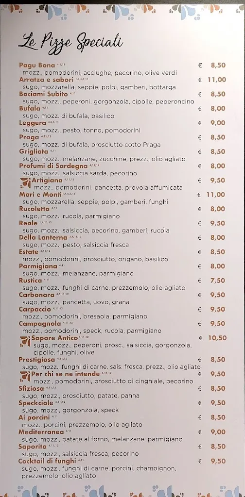 Menu_Pizzeria Sapore antico_Assemini_image_1