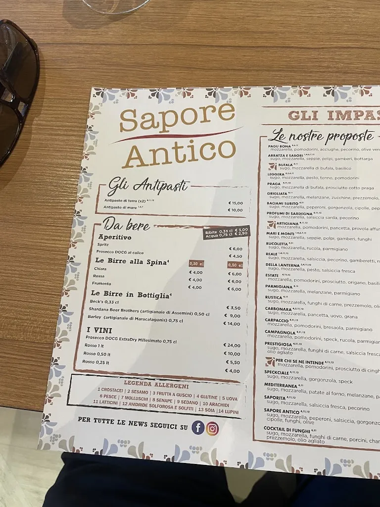 Menu_Pizzeria Sapore antico_Assemini_image_4