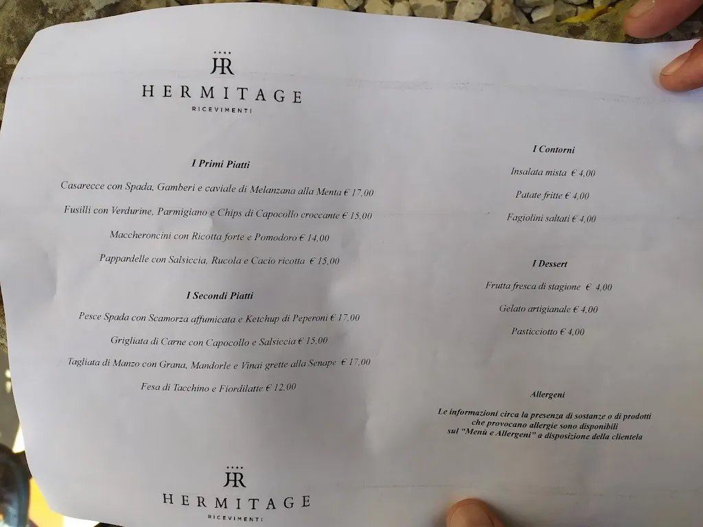 Menu_Ristorante @ Hotel Hermitage_Galatina_image_1