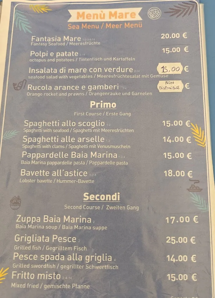 Menu_Baia Marina Beach Bar & Restaurant_Bari Sardo_image_2
