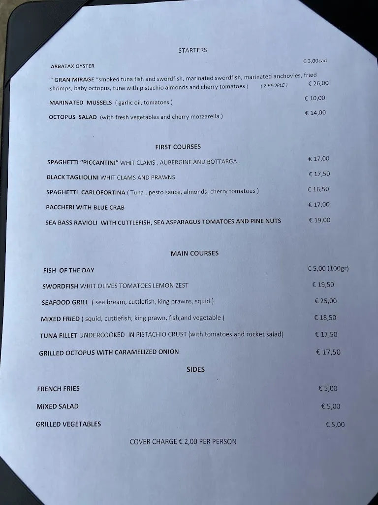 Menu_Mirage bistrot del mare_Bari Sardo_immagine_3