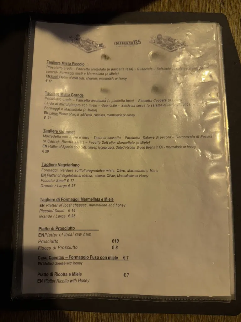 Menu_Dispensa 125 Vendita e degustazione di prodotti tipici sardi artigianali, Enoteca_Baunei_image_2