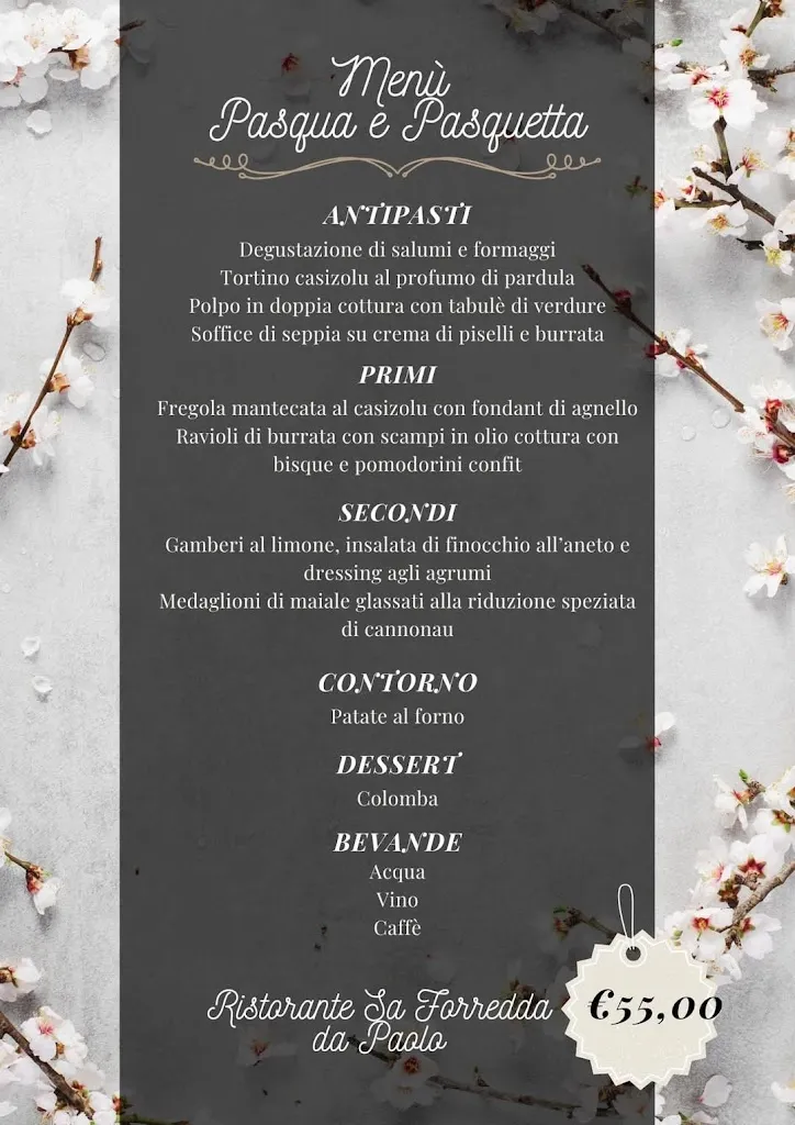 Menu_Ristorante Sa forredda da Paolo_Bacu Abis_image_1