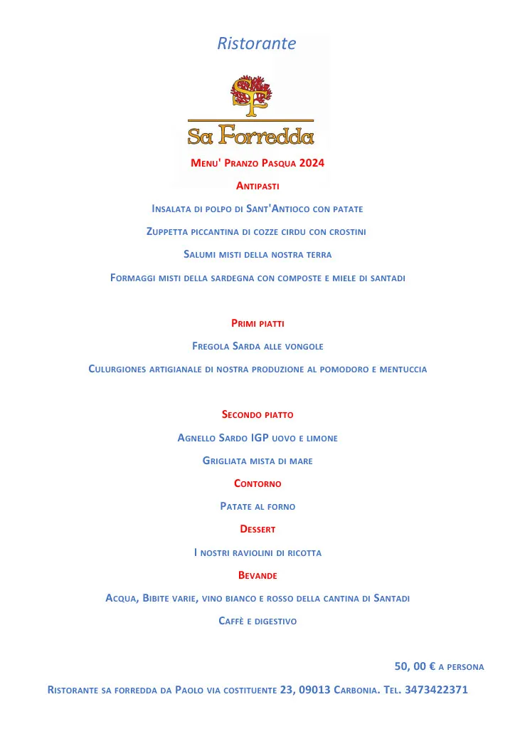 Menu_Ristorante Sa forredda da Paolo_Bacu Abis_image_3