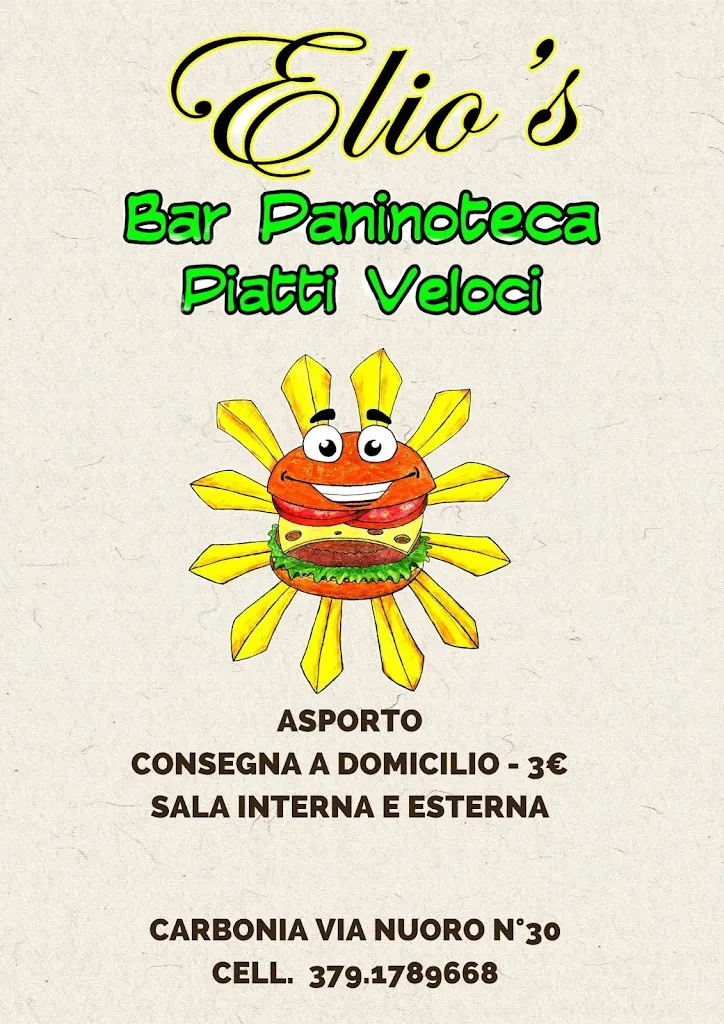 Menu_Elio's Bar Paninoteca_Bacu Abis_image_1