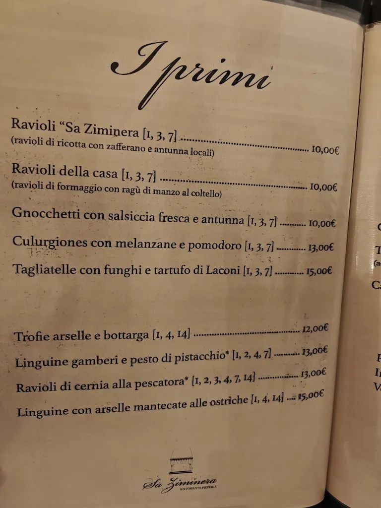 Menu_Pizzeria Ristorante Sa Ziminera_Bolotana_image_3