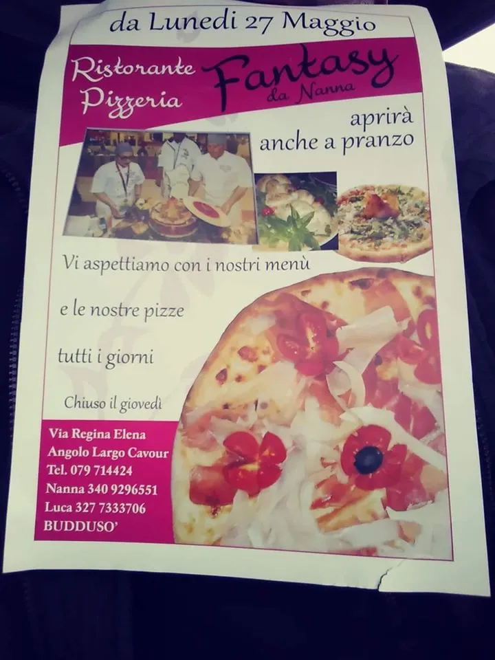 Menu_Ristorante Pizzeria Fantasy da Nanna_Buddusò_image_1