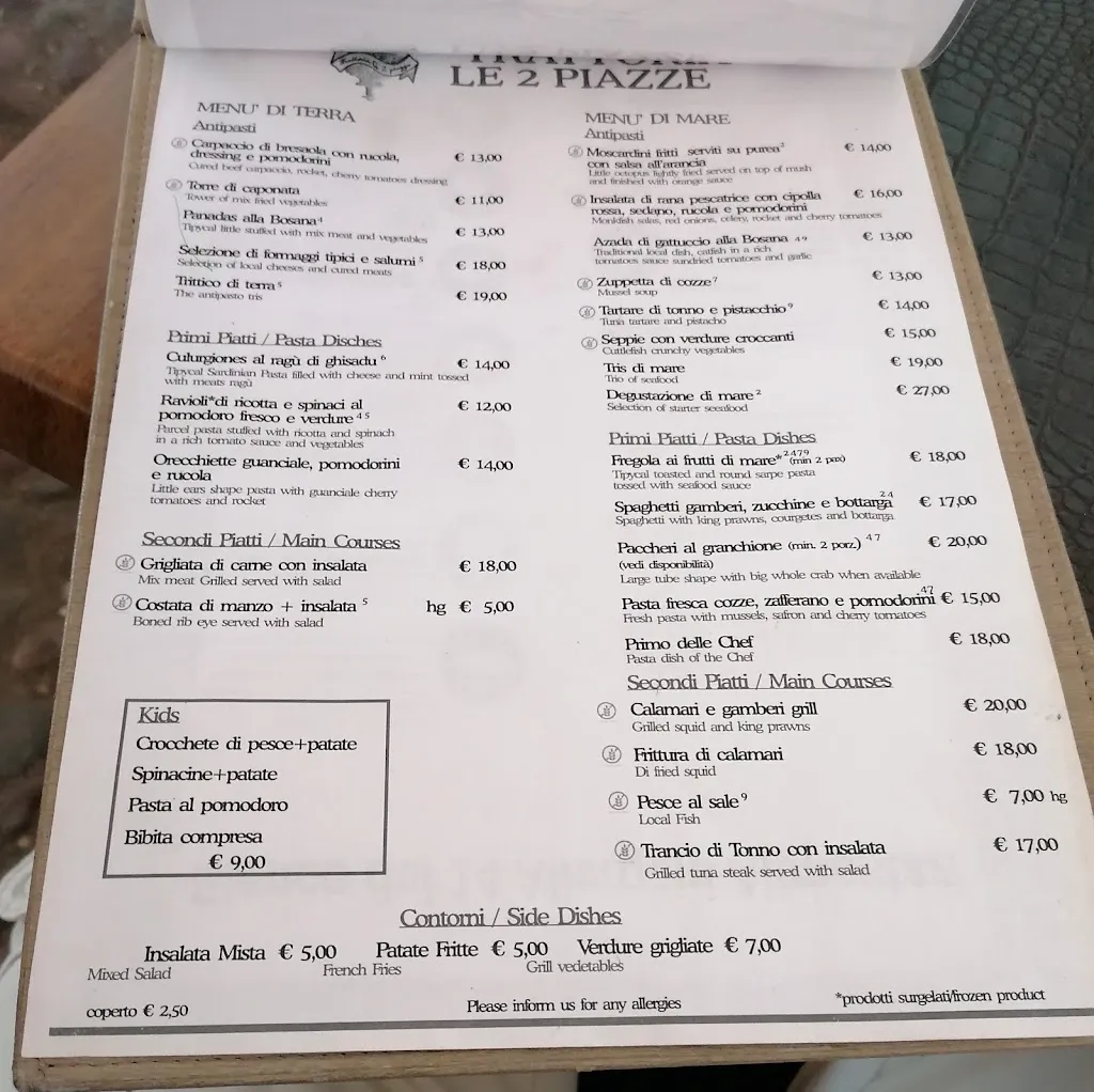 Menu_Trattoria Pizzeria Le 2 Piazze_Bosa_immagine_4