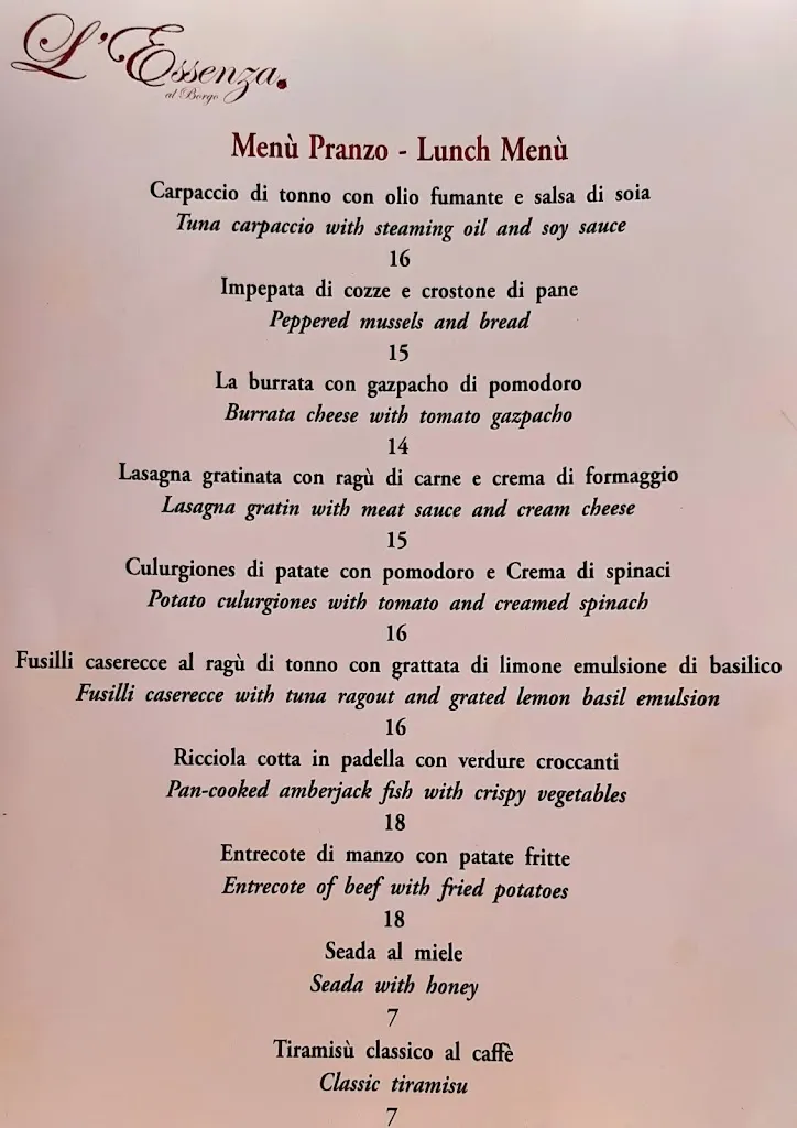 Menu_Essenza al Borgo Sant'Ignazio_Bosa_image_1