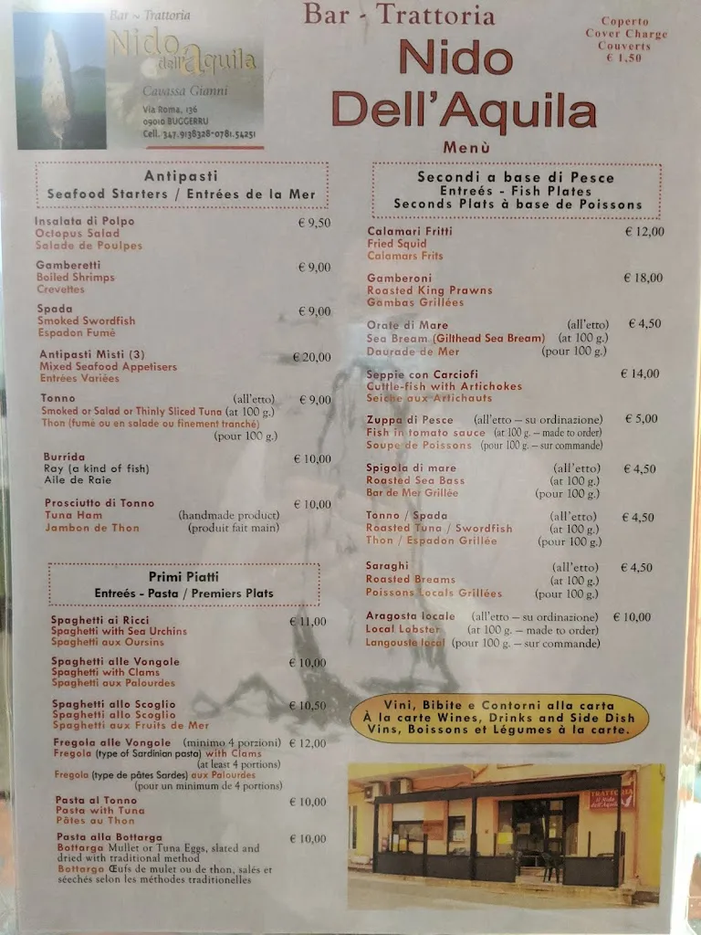 Menu_Bar Trattoria Il Nido Dell'Aquila Di Cavassa Gian Claudio_Buggerru_image_2