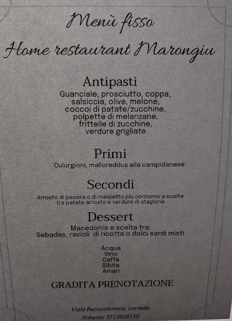 Menu_Home Restaurant Marongiu_Cardedu_image_1